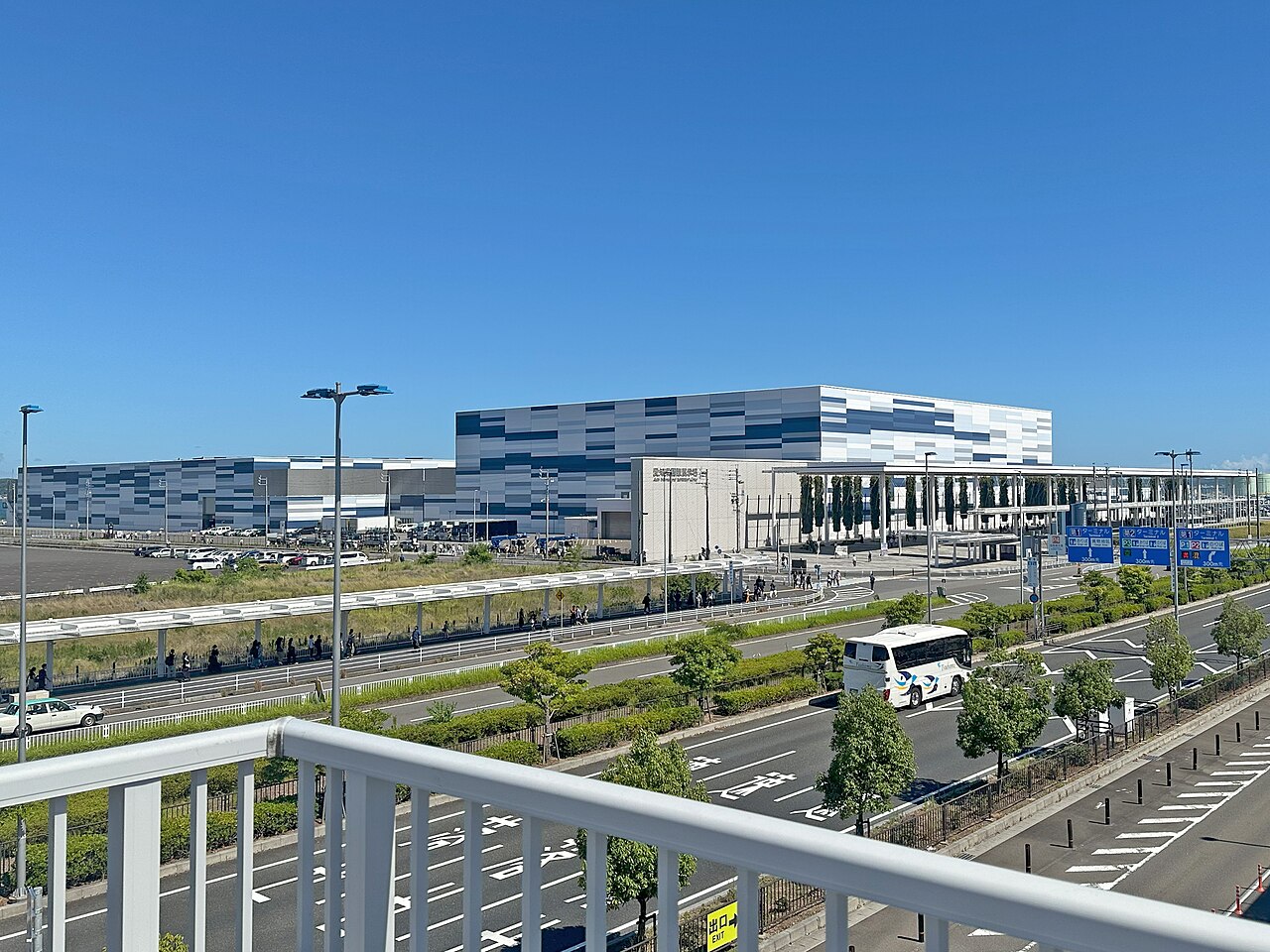 Exterior of Aichi Sky Expo, photographed in July 2025