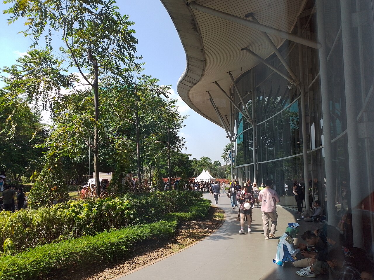 Exterior walkway at Indonesia Convention Exhibition in BSD City