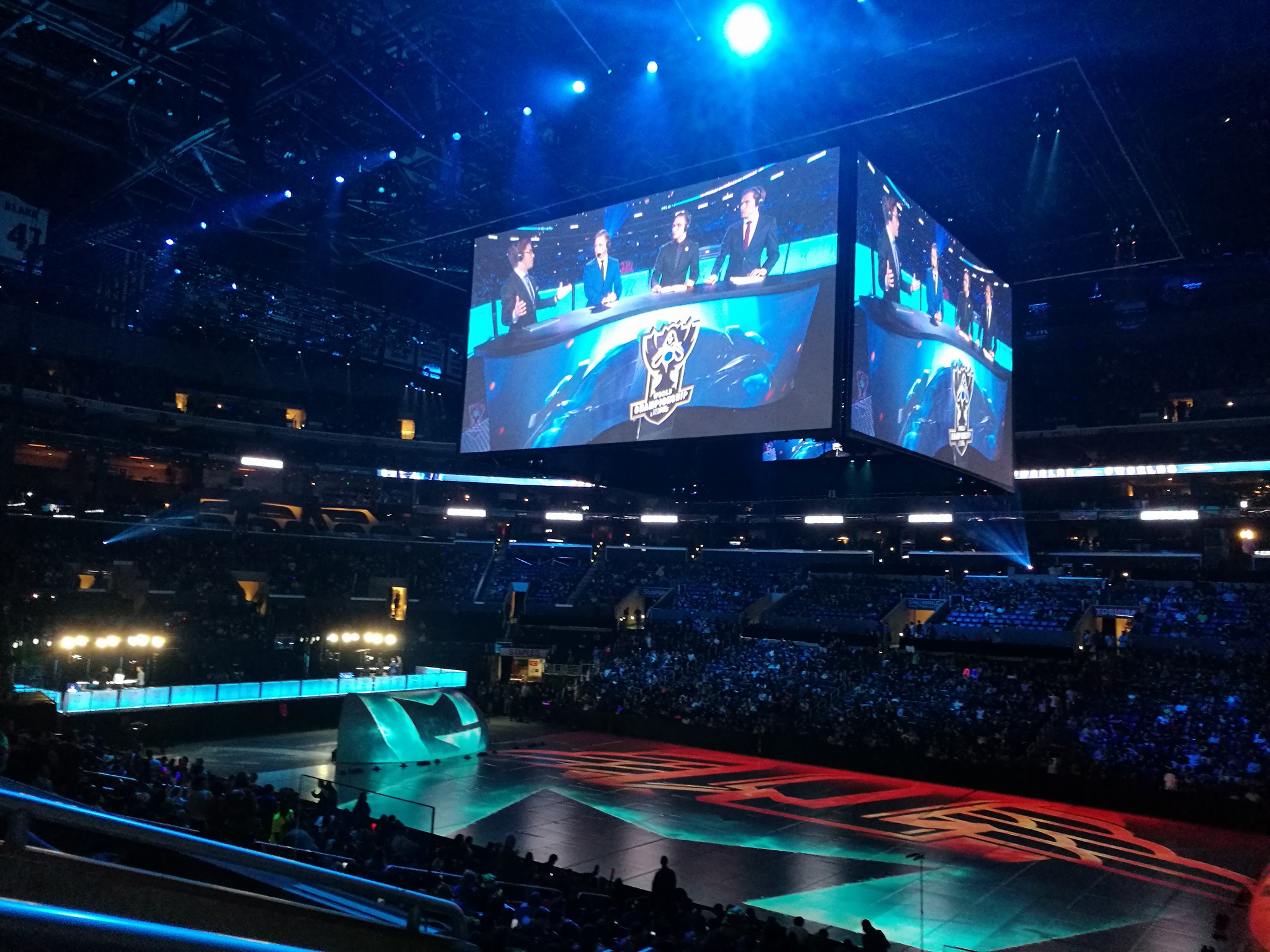 Archive view of the League of Legends Worlds final arena in 2016