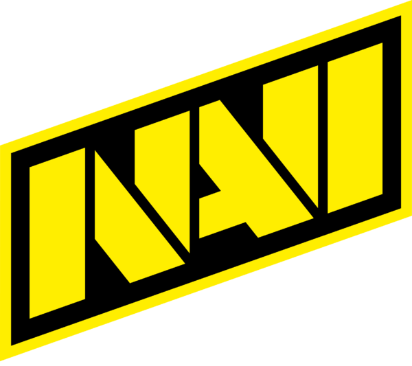 Yellow and black NAVI team logo