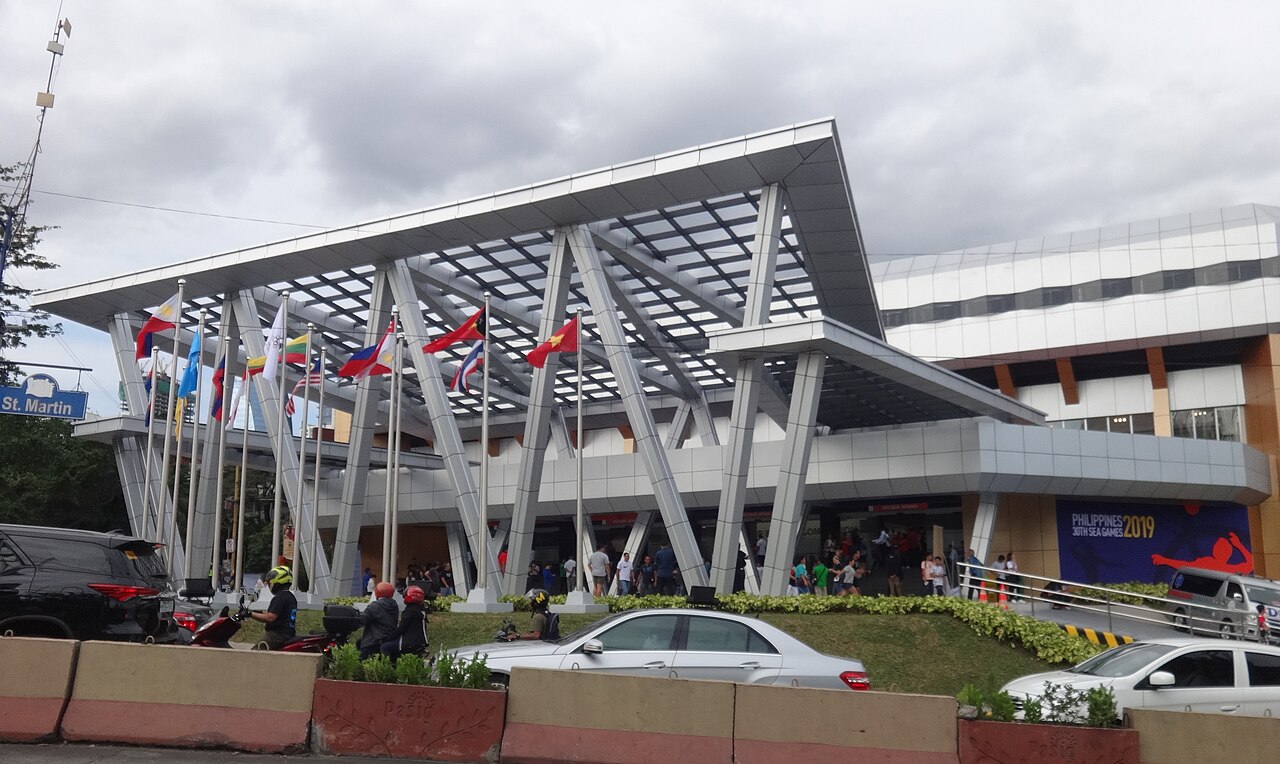 The exterior of PhilSports Arena in Pasig City