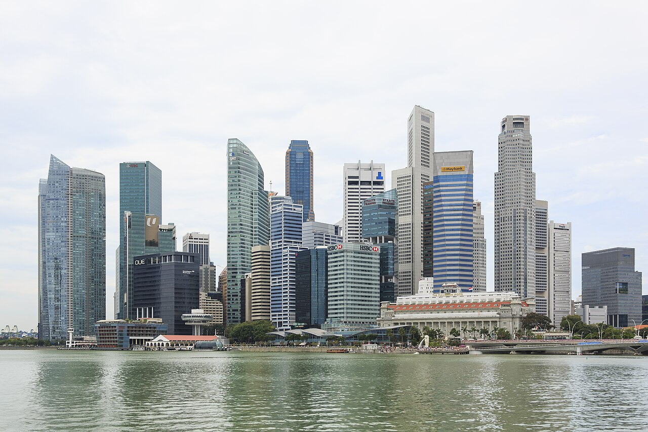 Singapore’s Marina Bay skyline photographed in February 2015