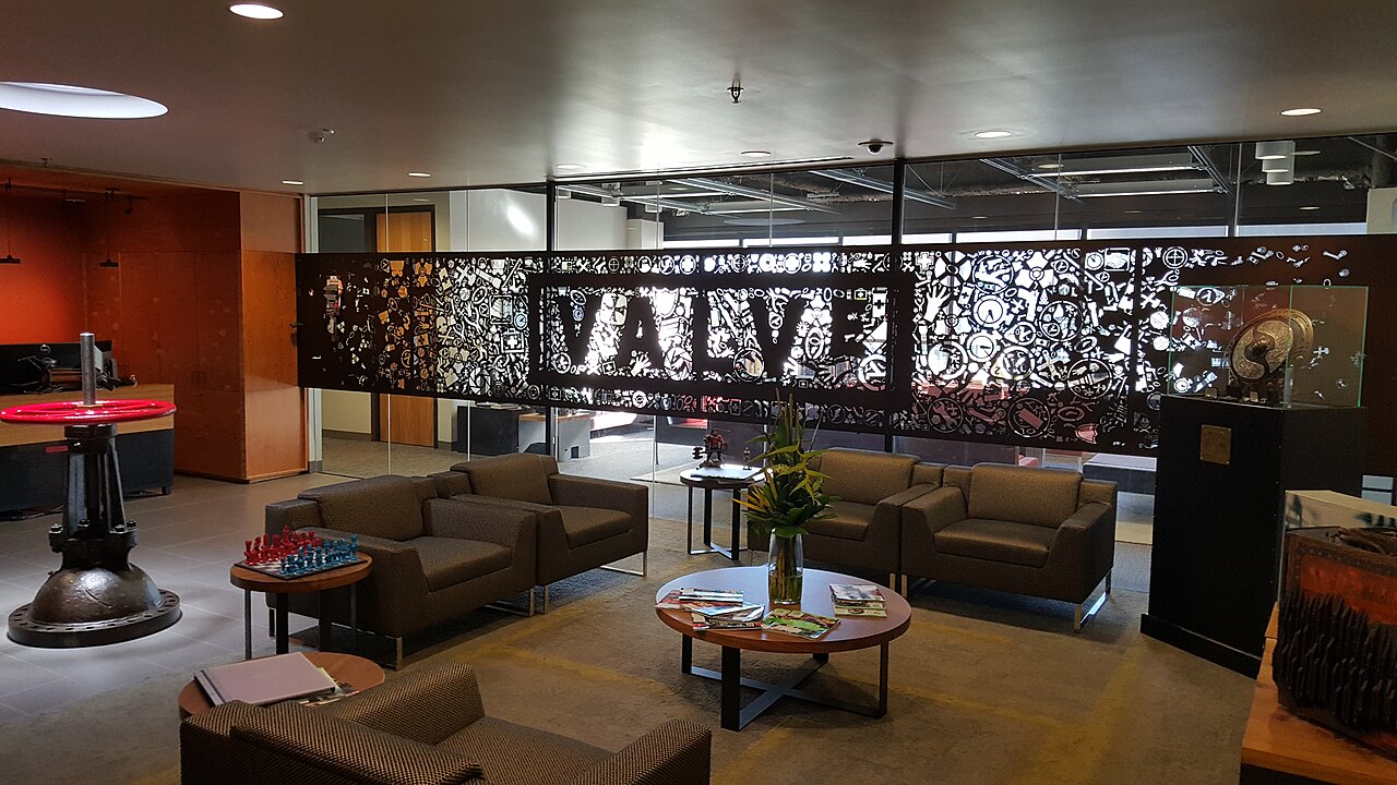 Archive view of the lobby at Valve’s offices in 2016